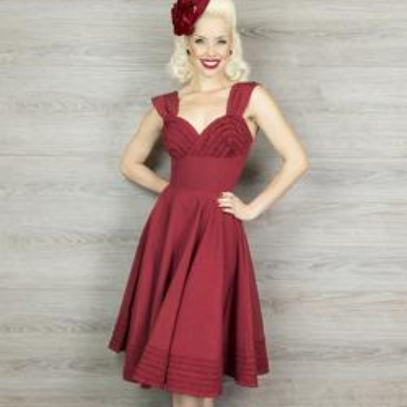 Trashy Diva Candice Gwinn Crimson Deb Retro Style Dress - Picture 4 of 9